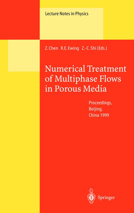 Produktbild: Numerical Treatment of Multiphase Flows in Porous Media