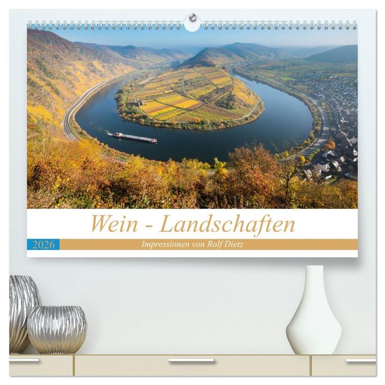 Produktbild: Wein - Landschaften (hochwertiger Premium Wandkalender 2026 DIN A2 quer), Kunstdruck in Hochglanz