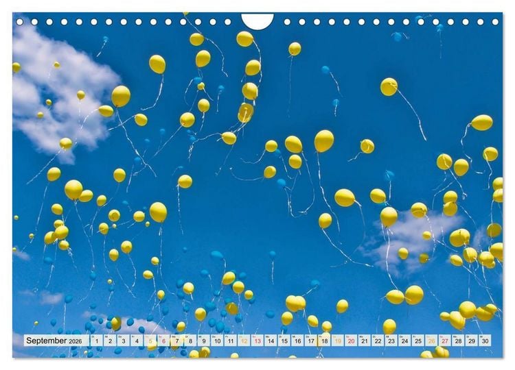 Produktbild: Mein sch&ouml;ner bunter Luftballon (Wandkalender 2026 DIN A4 quer), CALVENDO Monatskalender