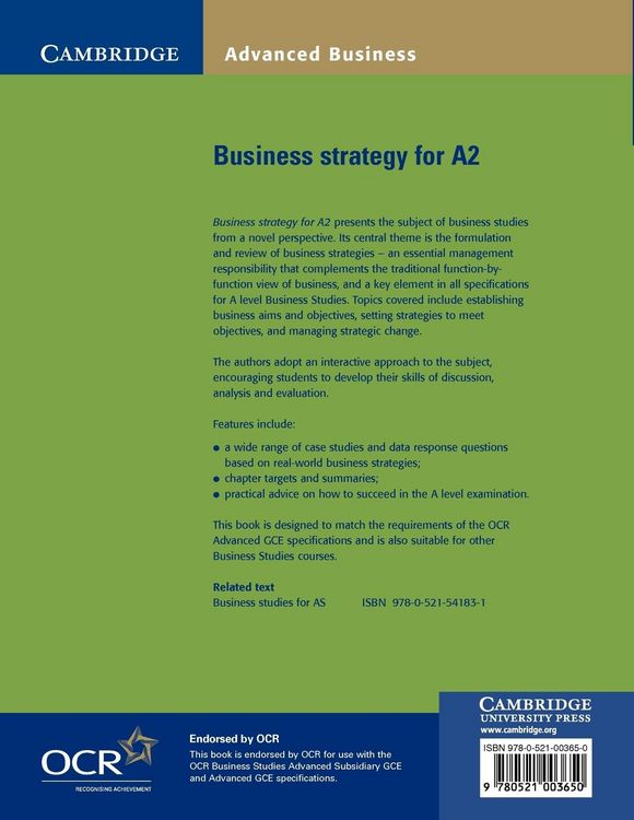 Produktbild: Business Strategy for A2