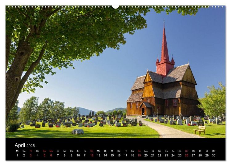 Produktbild: Traumziel Norwegen 2026 (Wandkalender 2026 DIN A2 quer), CALVENDO Monatskalender