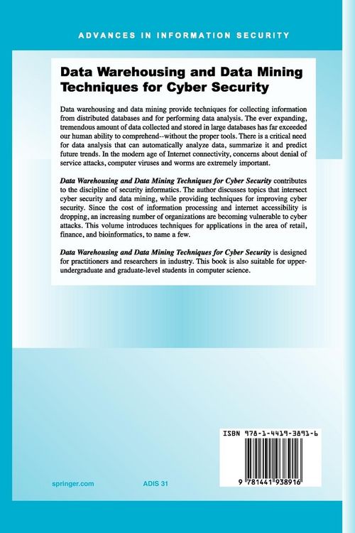 Produktbild: Data Warehousing and Data Mining Techniques for Cyber Security