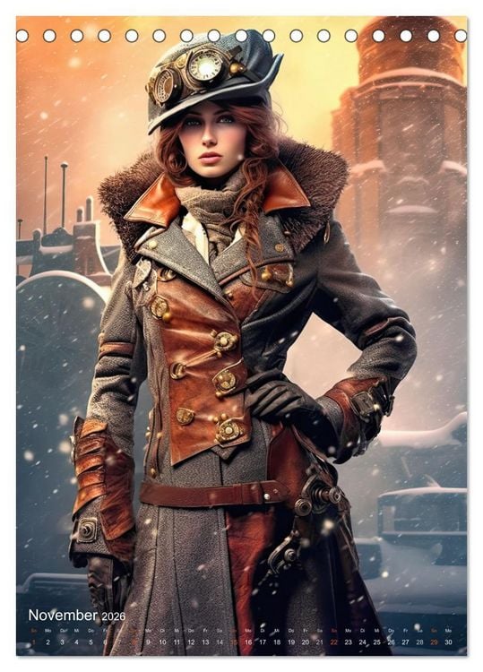Produktbild: Steampunk Ladies (Tischkalender 2026 DIN A5 hoch), CALVENDO Monatskalender