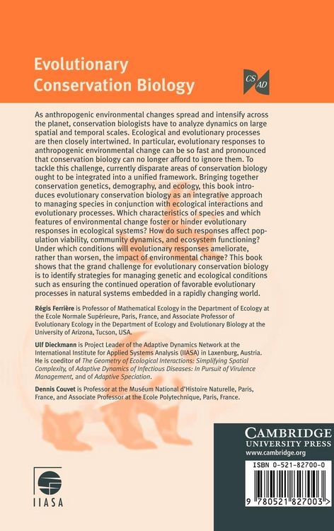 Produktbild: Evolutionary Conservation Biology