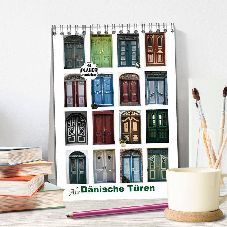 Produktbild: Alte D&auml;nische T&uuml;ren (Tischkalender 2026 DIN A5 hoch), CALVENDO Monatskalender