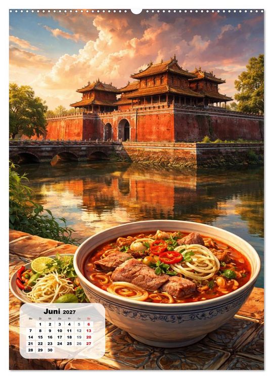 Produktbild: Vietnam - Eine Schlemmerreise durchs Land des aufsteigenden Drachen (hochwertiger Premium Wandkalender 2027 DIN A2 hoch), Kunstdruck in Hochglanz
