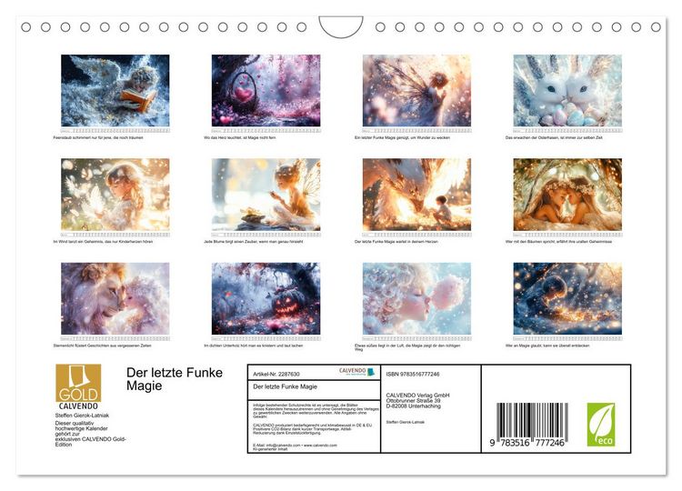 Produktbild: Der letzte Funke Magie (Wandkalender 2027 DIN A4 quer), CALVENDO Monatskalender