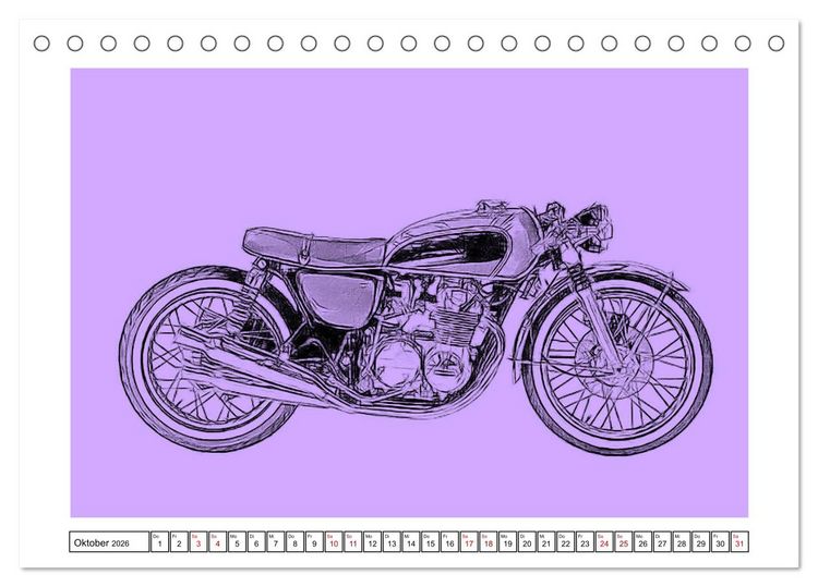 Produktbild: Motor Craft Motorr&auml;der (Tischkalender 2026 DIN A5 quer), CALVENDO Monatskalender