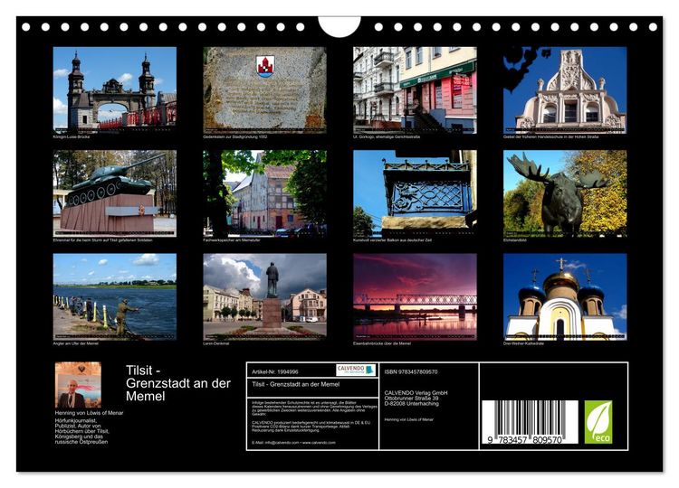 Produktbild: Tilsit - Grenzstadt an der Memel (Wandkalender 2026 DIN A4 quer), CALVENDO Monatskalender