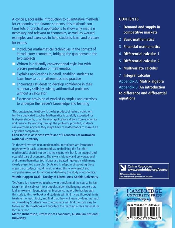 Produktbild: An Introduction to Mathematics for Economics