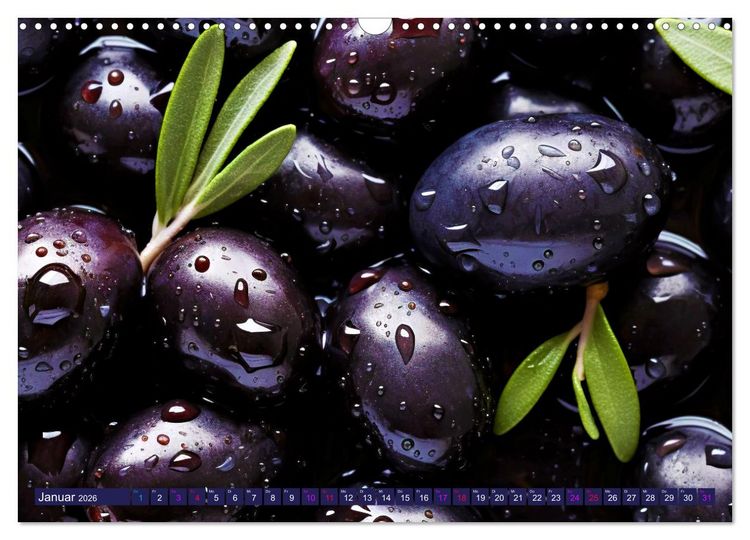 Produktbild: BLAU - Gem&uuml;se und Obst - Farbexplosion (Wandkalender 2026 DIN A3 quer), CALVENDO Monatskalender