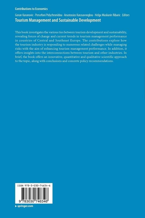 Produktbild: Tourism Management and Sustainable Development