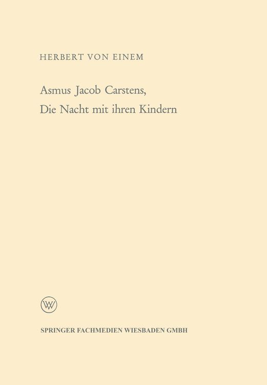 Produktbild: Asmus Jacob Carstens, Die Nacht mit ihren Kindern