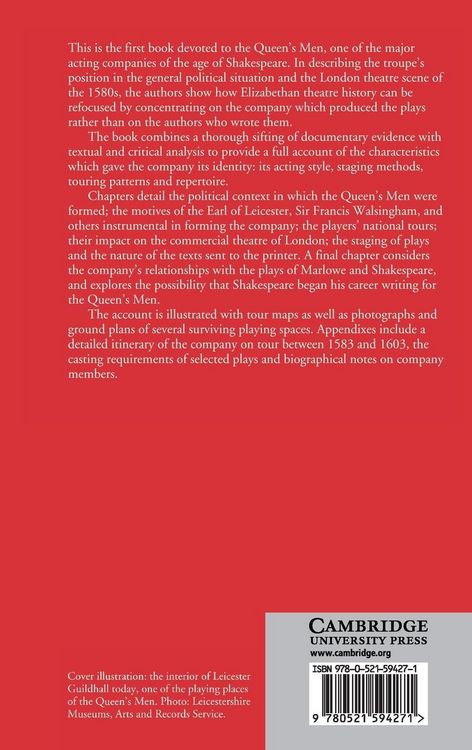 Produktbild: The Queen's Men and their Plays