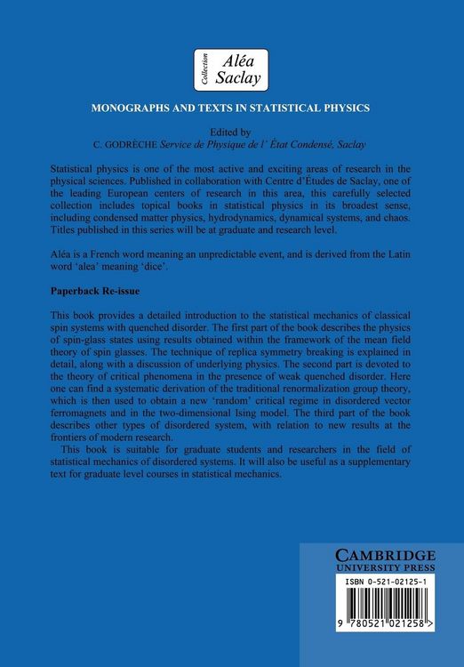 Produktbild: Introduction to the Replica Theory of Disordered Statistical Systems