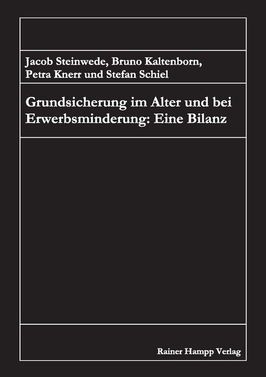 Produktbild: Grundsicherung im Alter und bei Erwerbsminderung: Eine Bilanz