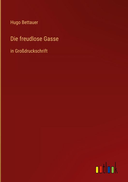 Produktbild: Die freudlose Gasse