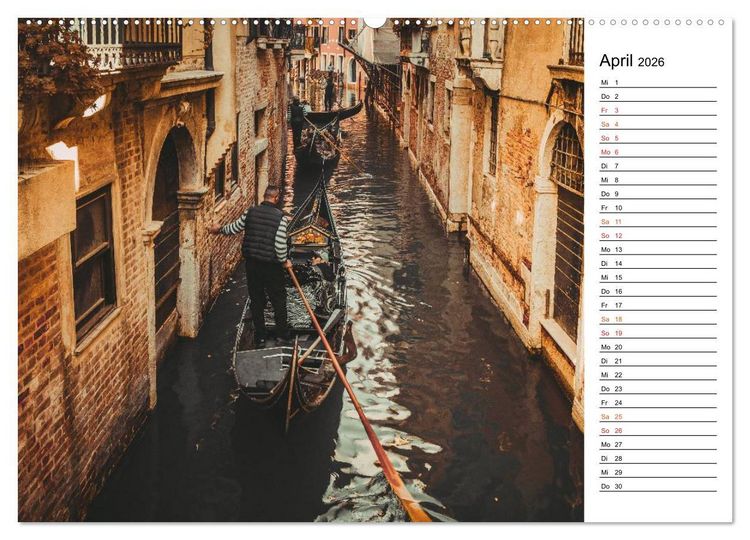Produktbild: Traumstadt Venedig (hochwertiger Premium Wandkalender 2026 DIN A2 quer), Kunstdruck in Hochglanz