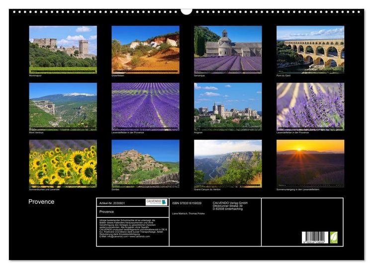 Produktbild: Provence (Wandkalender 2026 DIN A2 quer), CALVENDO Monatskalender