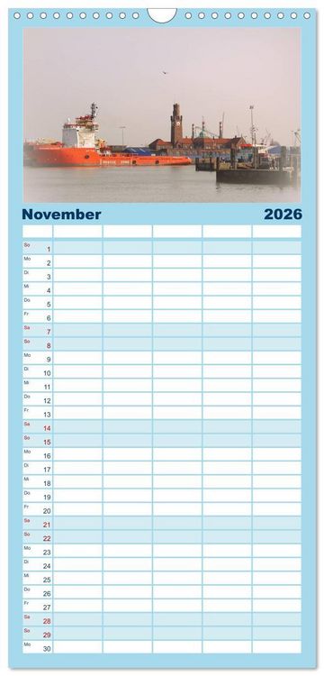 Produktbild: Familienplaner 2026 - Nordseefeeling - Cuxhaven mit 5 Spalten (Wandkalender, 21 x 45 cm) CALVENDO