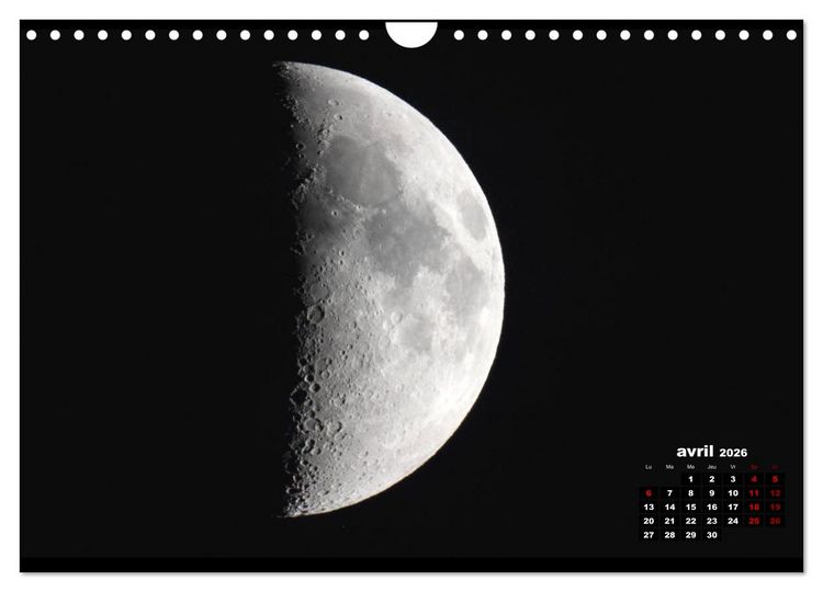 Produktbild: Phases de la lune (Calendrier mural 2026 DIN A4 vertical), CALVENDO calendrier mensuel
