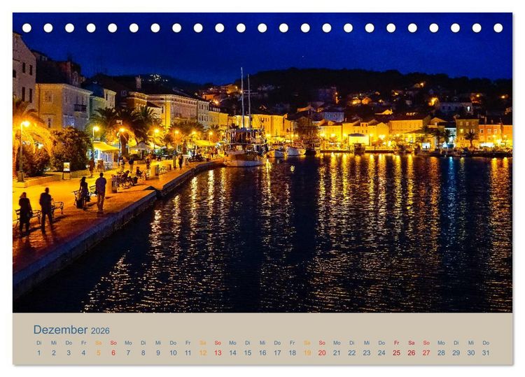 Produktbild: Kroatische Inseln - Mit dem Motorsegler unterwegs in der Kvarner Bucht (Tischkalender 2026 DIN A5 quer), CALVENDO Monatskalender
