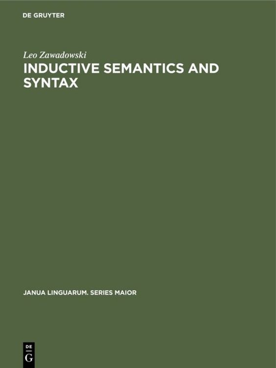 Produktbild: Inductive Semantics and Syntax