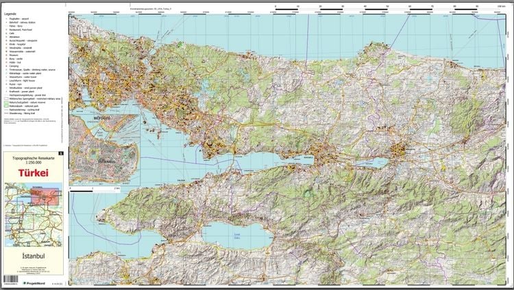 Produktbild: Istanbul - Topographische Reisekarte 1:250.000 T&uuml;rkei (Blatt 1)