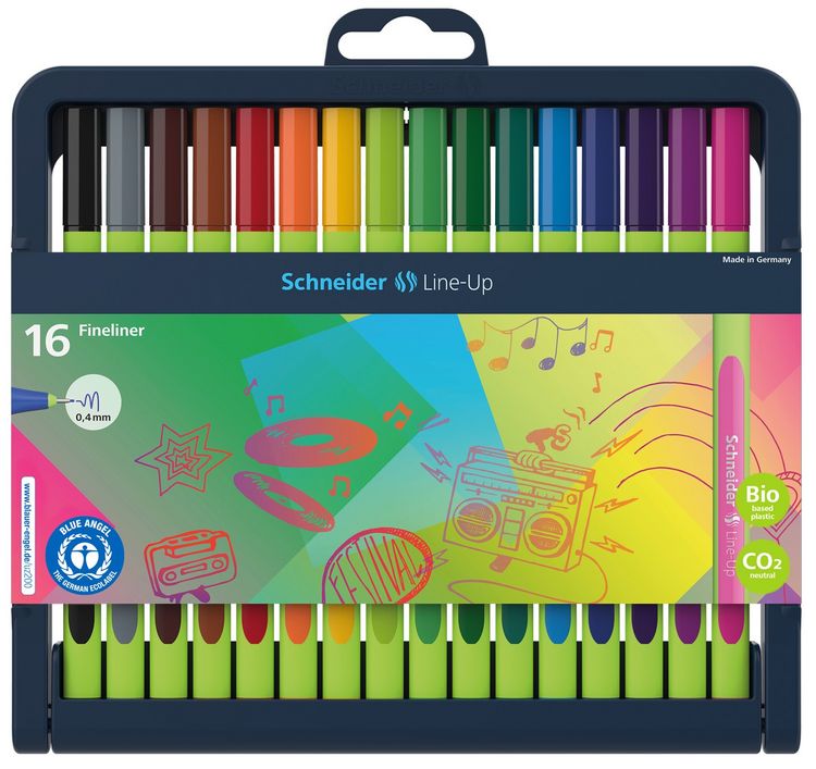 Produktbild: Schneider Fineliner Line-Up, 0.4 mm, 16er Set