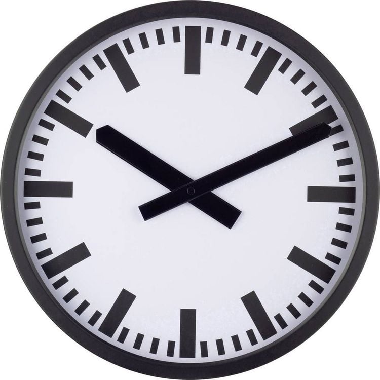 Produktbild: EUROTIME 59540-05 Funk Funkuhr 35cm x 35mm x 50mm Schwarz (matt)