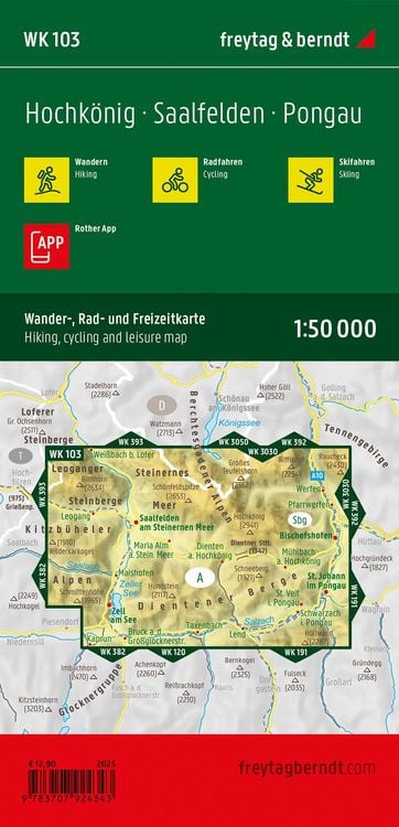 Produktbild: Freytag & berndt Wanderkarte WK 103 Hochk&ouml;nig, Saalfelden - Pongau 1:50.000