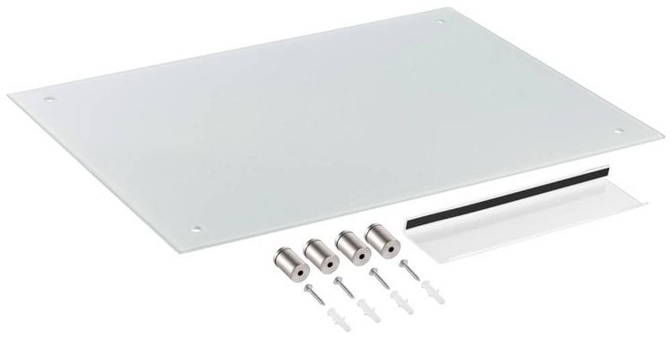 Produktbild: SpeaKa Professional Glas-Magnetboard SP-BWM-200 (B x H) 600 mm x 450 mm Wei&szlig; glatt Inkl. Ablageschale