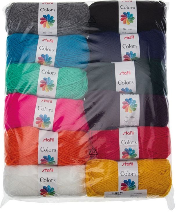 Produktbild: Schulwolle 50gr.Basic 12Stk.