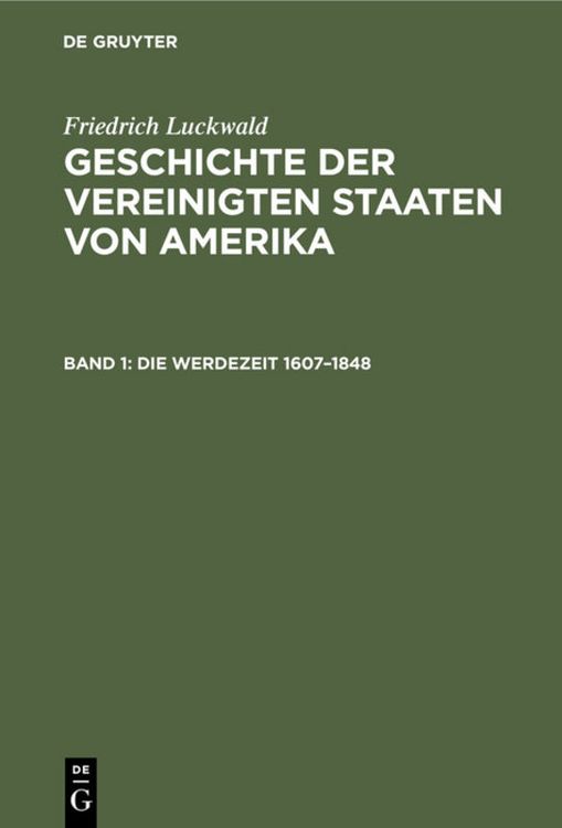 Produktbild: Die Werdezeit 1607&ndash;1848