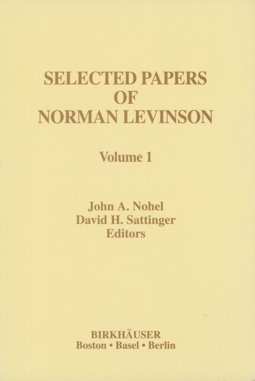 Produktbild: Selected Papers of Norman Levinson