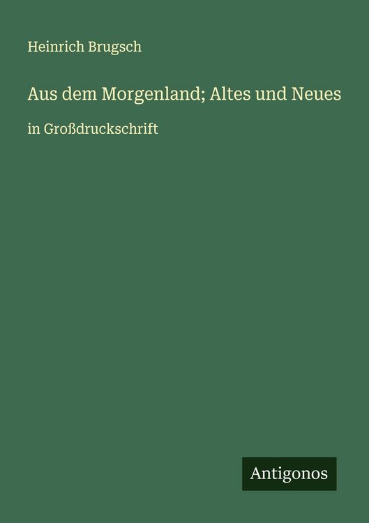 Produktbild: Aus dem Morgenland; Altes und Neues