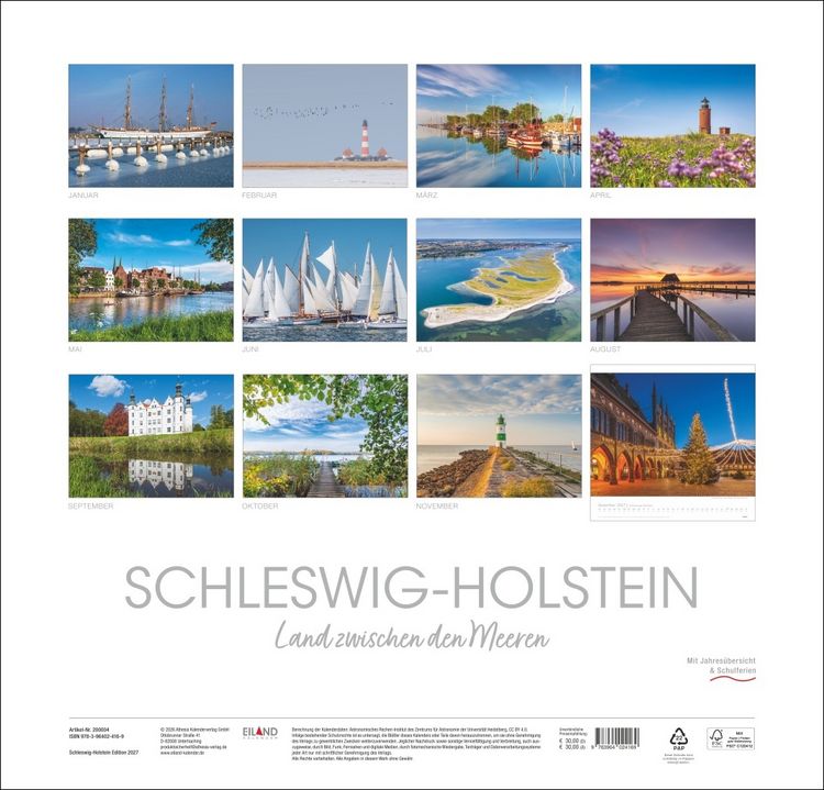 Produktbild: Schleswig-Holstein Edition Kalender 2027 - Land zwischen den Meeren