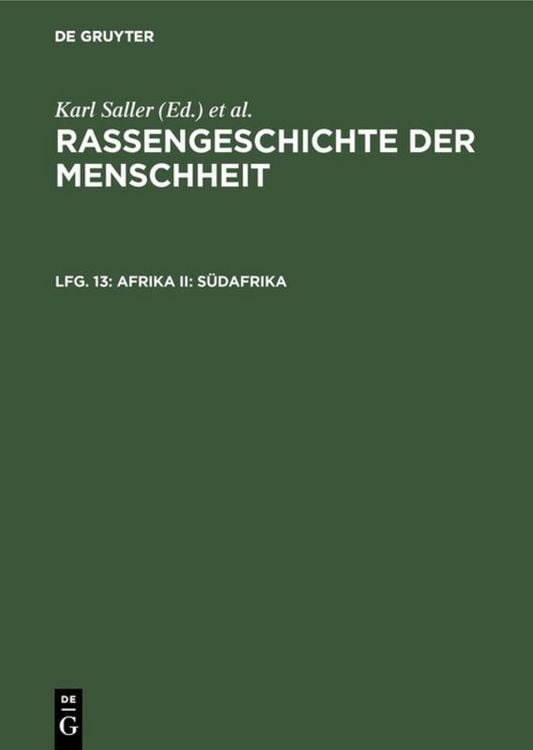Produktbild: Rassengeschichte der Menschheit / Afrika II: S&uuml;dafrika