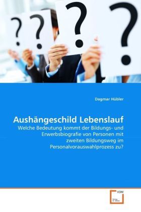 Produktbild: H&uuml;bler, D: Aush&auml;ngeschild Lebenslauf