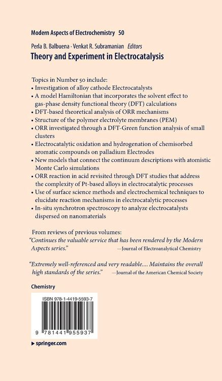 Produktbild: Theory and Experiment in Electrocatalysis