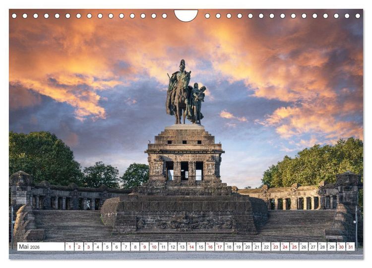 Produktbild: Unterwegs - Rhein-Burgen-Weg (Wandkalender 2026 DIN A4 quer), CALVENDO Monatskalender