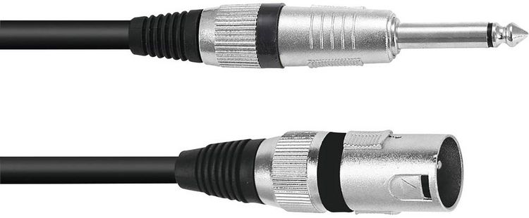 Produktbild: Omnitronic 3022519B XLR Adapterkabel [1x XLR-Stecker 3 polig - 1x Klinkenstecker 6.3 mm (mono)] 2.00 m Schwarz