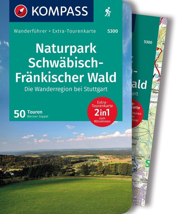 Produktbild: KOMPASS Wanderführer Naturpark Schwäbisch-Fränkischer Wald, Die Wanderregion bei Stuttgart, 50 Touren mit Extra-Tourenkarte