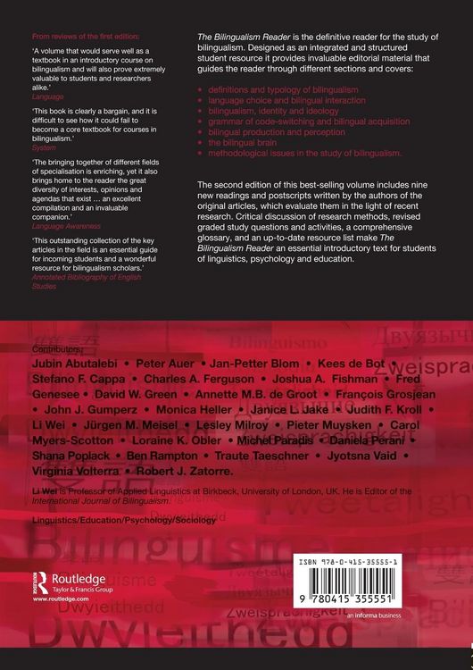 Produktbild: The Bilingualism Reader