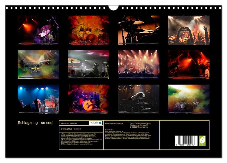 Produktbild: Schlagzeug - so cool (Wandkalender 2026 DIN A3 quer), CALVENDO Monatskalender