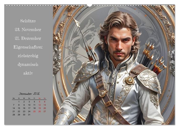 Produktbild: Stellarische M&auml;nnlichkeit (Wandkalender 2026 DIN A2 quer), CALVENDO Monatskalender