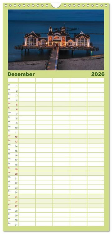 Produktbild: Familienplaner 2026 - Entdeckungen auf der Insel R&uuml;gen mit 5 Spalten (Wandkalender, 21 x 45 cm) CALVENDO
