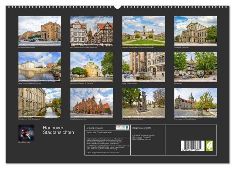 Produktbild: Hannover Stadtansichten (hochwertiger Premium Wandkalender 2026 DIN A2 quer), Kunstdruck in Hochglanz