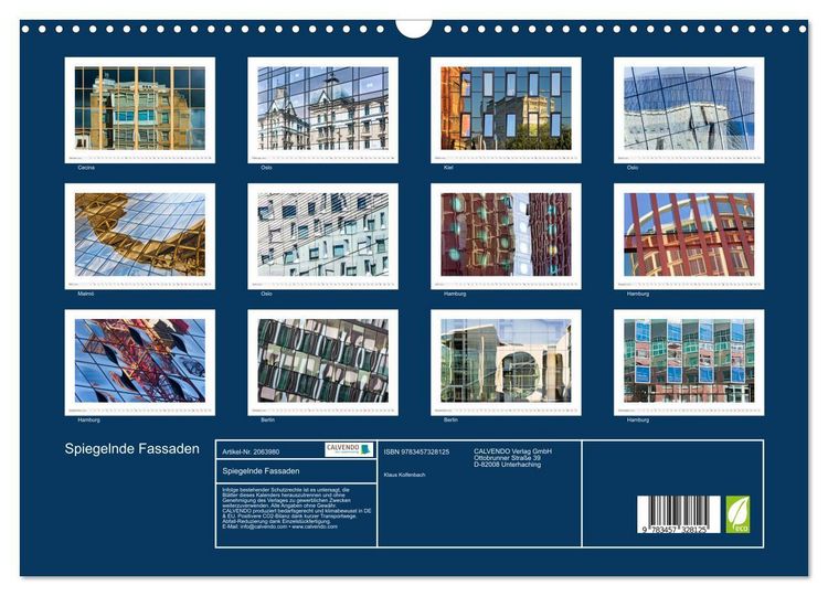 Produktbild: Spiegelnde Fassaden (Wandkalender 2026 DIN A3 quer), CALVENDO Monatskalender