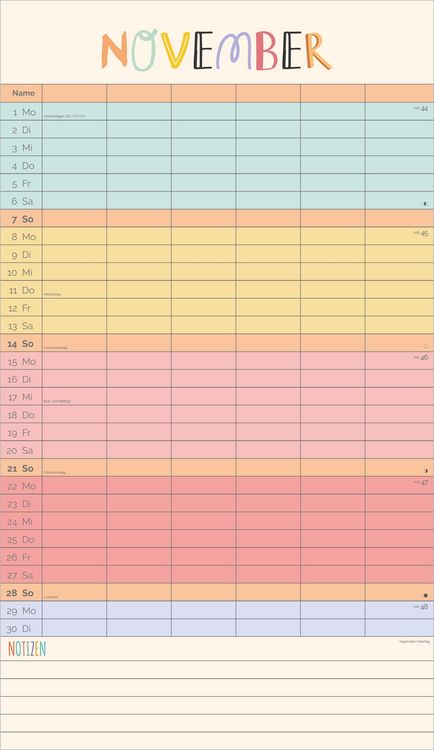 Produktbild: Familienplaner Unser buntes Jahr 2027